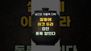 쌀통에 이것 두라 집안 재물복 터진다! 돈복 터지는 풍수 TV #풍수 #풍수인테리어 #금전운 #재물복