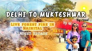 Delhi to Mukteshwar Uttarakhand road-trip | Nainital Forest fire live | Fire in Jungle Latest update