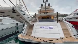 Super yacht ROE YACHT Turquoise made dock in Monaco @archiesvlogmc