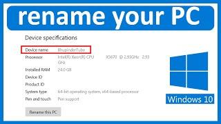 how to rename your PC