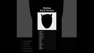 Drawing Black Panther with Turtle! #shorts #Python