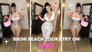 HOLIDAY OUTFITS TRY ON HAUL |  LOVE THESE WHITE SWIMSUITS 