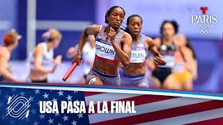 USA avanza a la final de Relevo 4x400 m femenino | Juegos Olímpicos París 2024