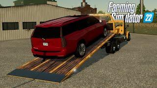 FS22 - TOWING a NEW CAR to service with TOW TRUCK PACK mod for Farming Simulator 2022 Roleplay Mods