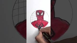 Easy Drawing Spider-Man #spiderman #shortsfeed #shortstoday #ytshorts #art #howtodraw