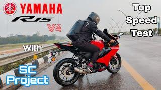 Top Speed Test Of Yamaha R15 v4 With SC Project Exhaust ||  Ye Ummid Nahi thi || @kaushikyadav__