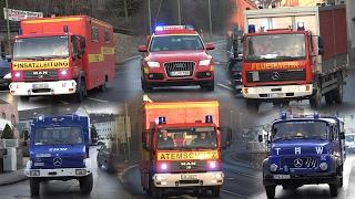 Einsatzfahrten Feuerwehr & THW zu Lagerhallenbrand in Stolberg am 01.02.2017