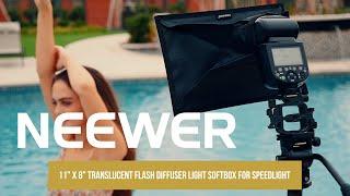 Introducing the Neewer 11" x 8" Translucent Flash Diffuser Light Softbox for Speedlight