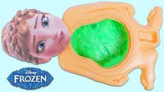 Disney Frozen Princess Anna Play Doh Operation Slime Belly Surprise Toys!