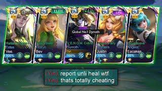 DYRROTH with 4 HEALING SUPPORT IS CHEATING !! (UNLI HEAL) - MLBB