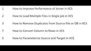 IICS Informatica Interview Questions : PART 2