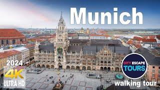 Walking in MUNICH,  Germany - (4k UHD 60fps) | Munchen walking tour