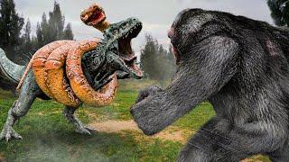 King Kong VS BEST of Dinosaurs | Dinosaur IN REAL LIFE | HORROR SHORT FILM | SC GAME DG2T