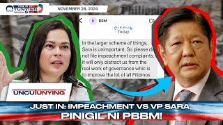 JUST IN: Impeachment Vs VP Sara, pinigil ni PBBM!