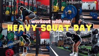 INTENSE FULL LEG DAY WORKOUT FOR STRENGTH + 225 squat PR!!