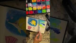 Opening, swatching, and trying Arteza Jelly Gouache Paint Tubs #goauche #painting #watercolor