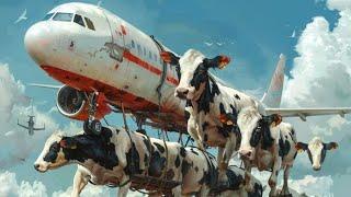 Flight and Cows, Helicopter vs Tractor Farming