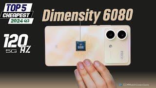 TOP 5: New Budget 5G 120 hz Phone Dimensity 6080 in 2024 Q3| #dimensity6080