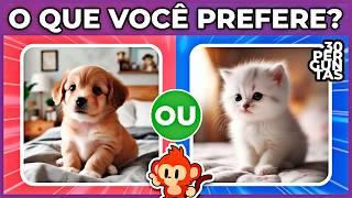  O QUE VOCÊ PREFERE?  ANIMAIS FOFINHOS | O Jogo das escolhas mais cuti cuti   #quiz #macaquiz