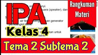 Rangkuman Materi | IPA ( Perubahan Energi ) - Tema 2 Subtema 2 Kelas 4