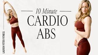 10 Minute Postpartum Cardio Abs Workout - Burn calories, strengthen + tone your abs! Lauren Fitter