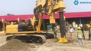 Caterpillar Base Rotary Drilling Rigs Hydraulic Powerful High Stability 130m Depth