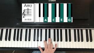 How To Play  Am7 Chord On Piano