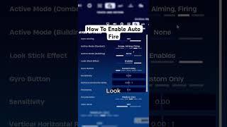 How To enable The New Auto Fire Setting On Controller In Fortnite #shorts #fortnite