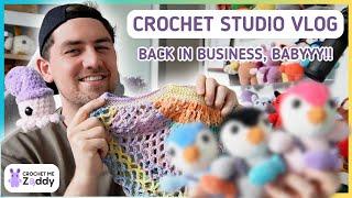 We're back in the Crochet studio! New patterns, new yarn, new projects  Crochet studio vlog