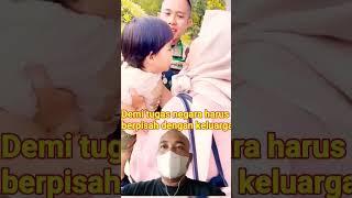 TNI sampai menangis memeluk anak dan istri saat berangkat tugas