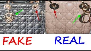 Lady Dior bag real vs fake review. How to spot counterfeit Christian Dior bags and purses