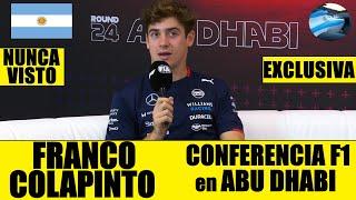 FRACO COLAPINTO CONFERENCIA EXCLUSIVA F1 ABU DHABI ULTIMA COMO PILOTO OFICIAL F1 HASTA AHORA ALPINE