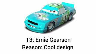 Cars 1 Piston Cup Racer Ranking Worst to Best (my opinion)