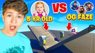 My 5 Year Old Sister VS. FaZe Clan OG Members (Fortnite Challenge)