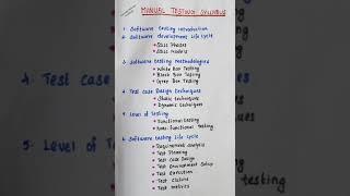 3 Manual Testing Syllabus #SDLC #STLC #Software Testing Life Cycle