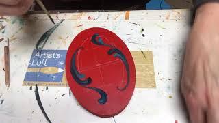 Freehand Telemark Rosemaling Tutorial - Art of Lise - ASMR and Pandemic Therapy Painting