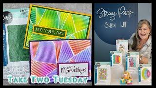 Take 2 Tuesday Class 35  We make a make with new 3D Embossing Folder by Sizzix called Down the Line