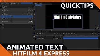 Basic Text Animation Tutorial in Hitfilm 4 Express