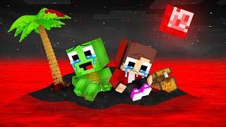 Baby Mikey and Baby JJ Survive on a Scary Island in Minecraft (Maizen)