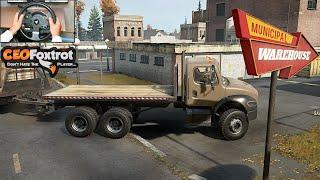 CLEARING UNFINISHED ROAD By Trucking SUPPLIES From Nearby Town  [ Snowrunner + Thrustmaster ]