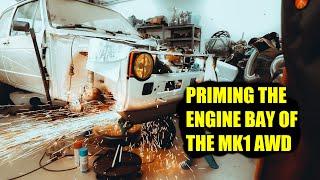 Priming Engine Bay and more cutting // Mk1 4Motion // GATESLICKS