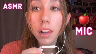 ASMR | apple mic sounds! (mouth sounds, tapping, mic nibbling, etc.)