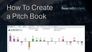 Create a Pitch Book in Zacks Research System