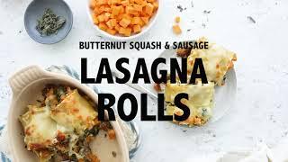 Butternut Squash Lasagna Rolls