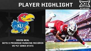 Devin Neal Sets 3 Program Records in ONE Game vs. Iowa State