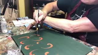 Rosemaling "C" Stroke Instructional Video - Lise Lorentzen - Unintentional ASMR