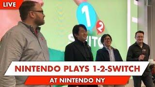 AT NINTENDO NY PLAYING 1-2-SWITCH WITH NINTENDO!