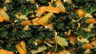 A side dish of swiss chard.