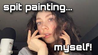 asmr Spit Painting Myself! | Spit Painting ASMR (new trigger)