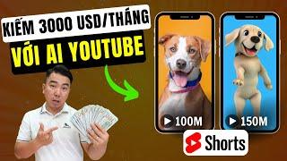 Cách Kiếm tiền Youtube AI Faceless không lộ mặt với Youtube Short Ngách Thú Cưng